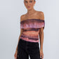 Dolly Off-Shoulder Top - Desert Haze Mesh