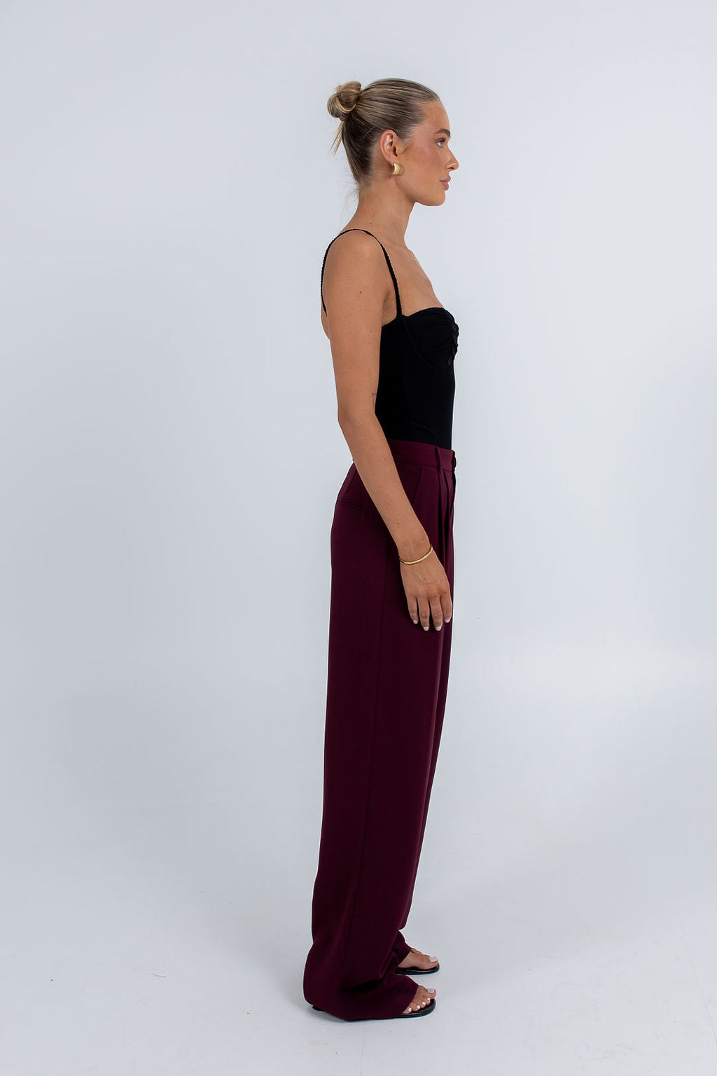 Mayda Tailored Pants Burgundy