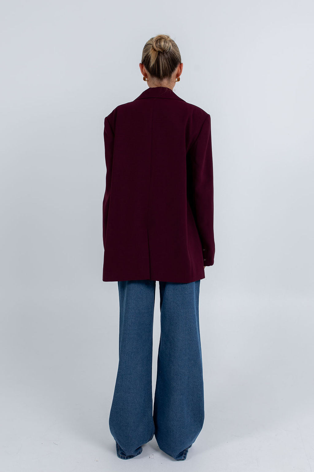COMING SOON - Quade Tailored Blazer - Plain Burgundy