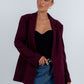 COMING SOON - Quade Tailored Blazer - Plain Burgundy