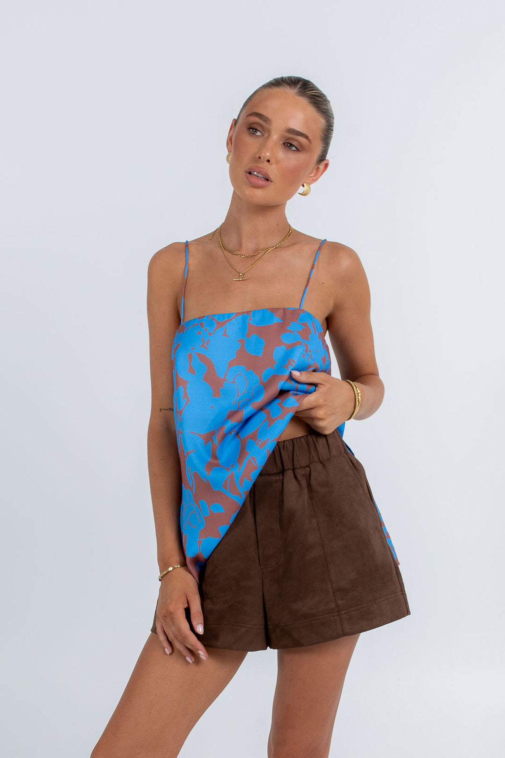 Becka Top Azurosa Print
