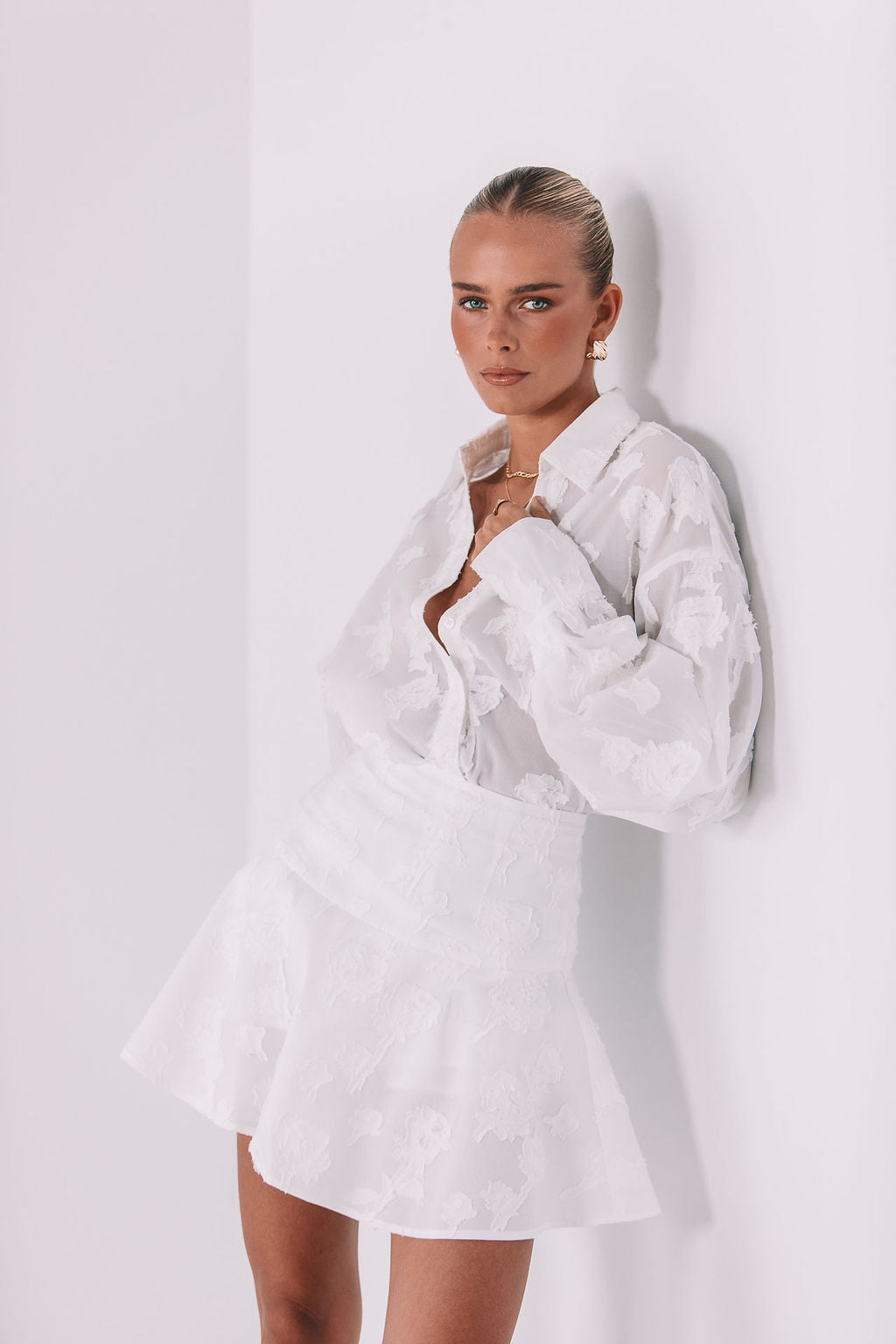 Blanche Shirt - White Lace