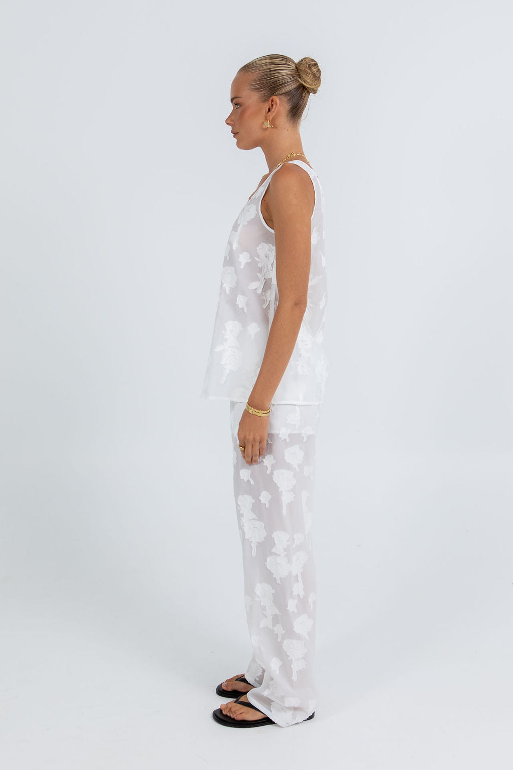 Flavia Lace Pant White