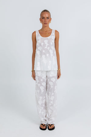 Flavia Lace Pant White