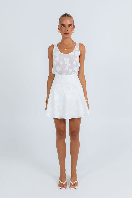 Dove Mini Skirt - White Lace