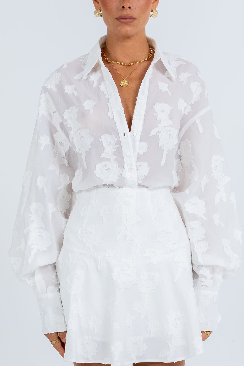 Blanche Lace Shirt White