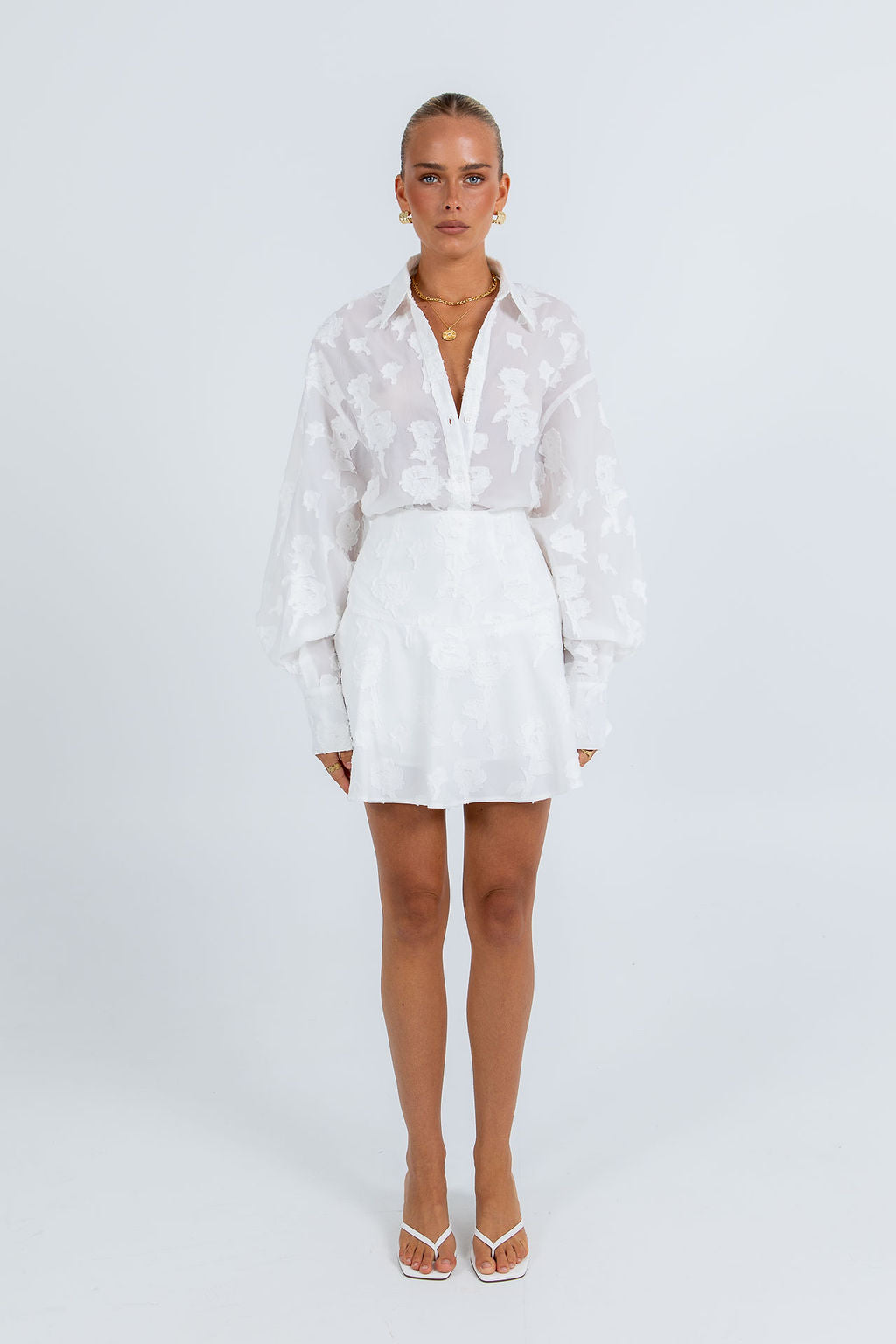 Dove Mini Skirt - White Lace