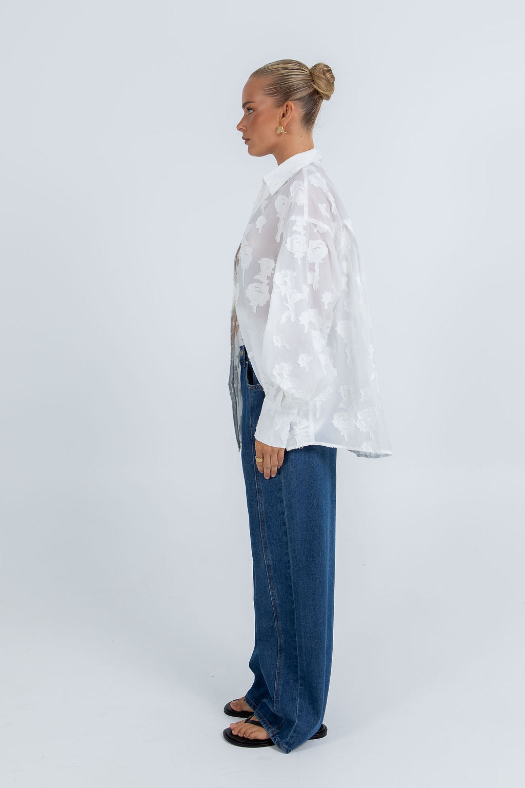 Blanche Shirt - White Lace