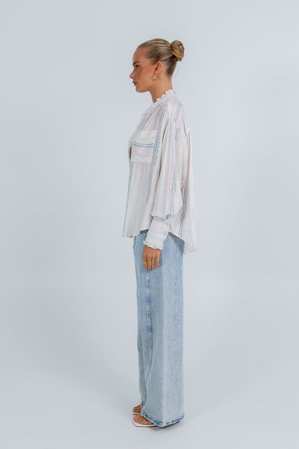 La Tinta Shirt - Pastel Watercolour Stripe