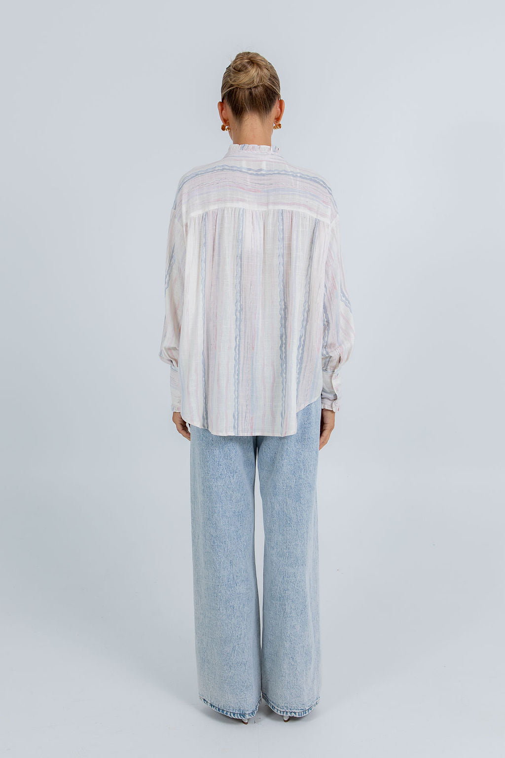 La Tinta Shirt - Pastel Watercolour Stripe