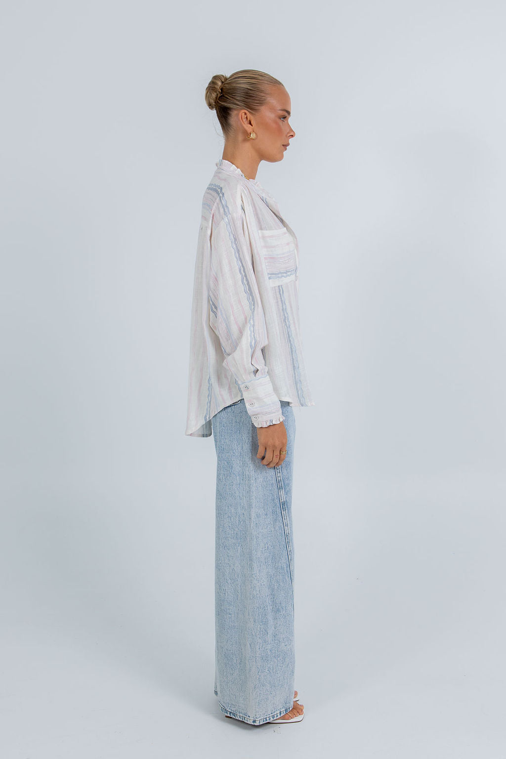 La Tinta Shirt - Pastel Watercolour Stripe