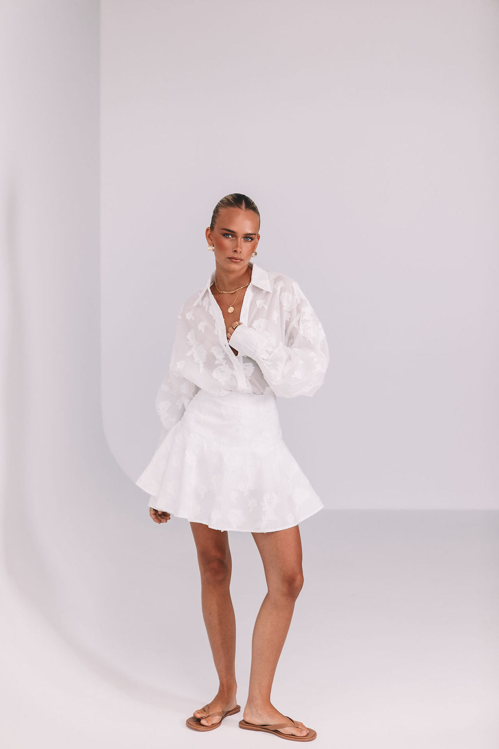 Blanche Shirt - White Lace