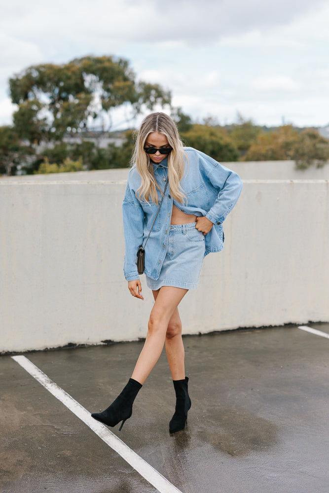 Maeve Skirt Light Blue Denim