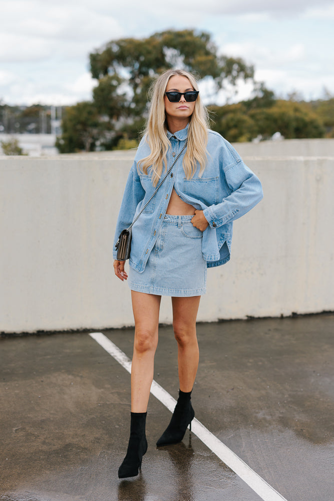 Maeve Skirt Light Blue Denim