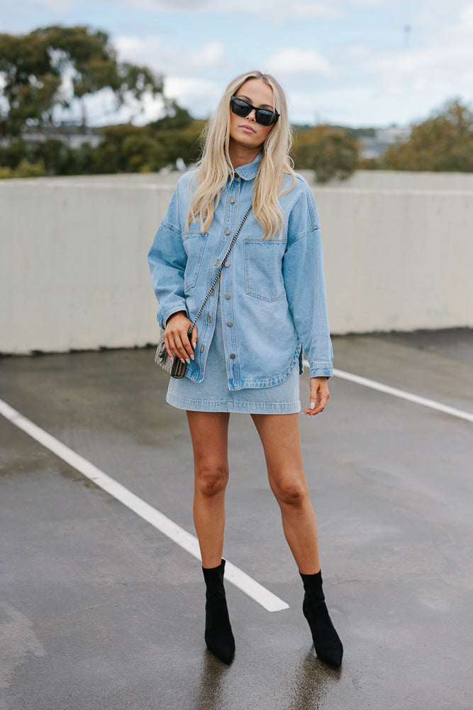 Maeve Skirt Light Blue Denim