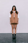Zeta Quilted Vest - Caramel