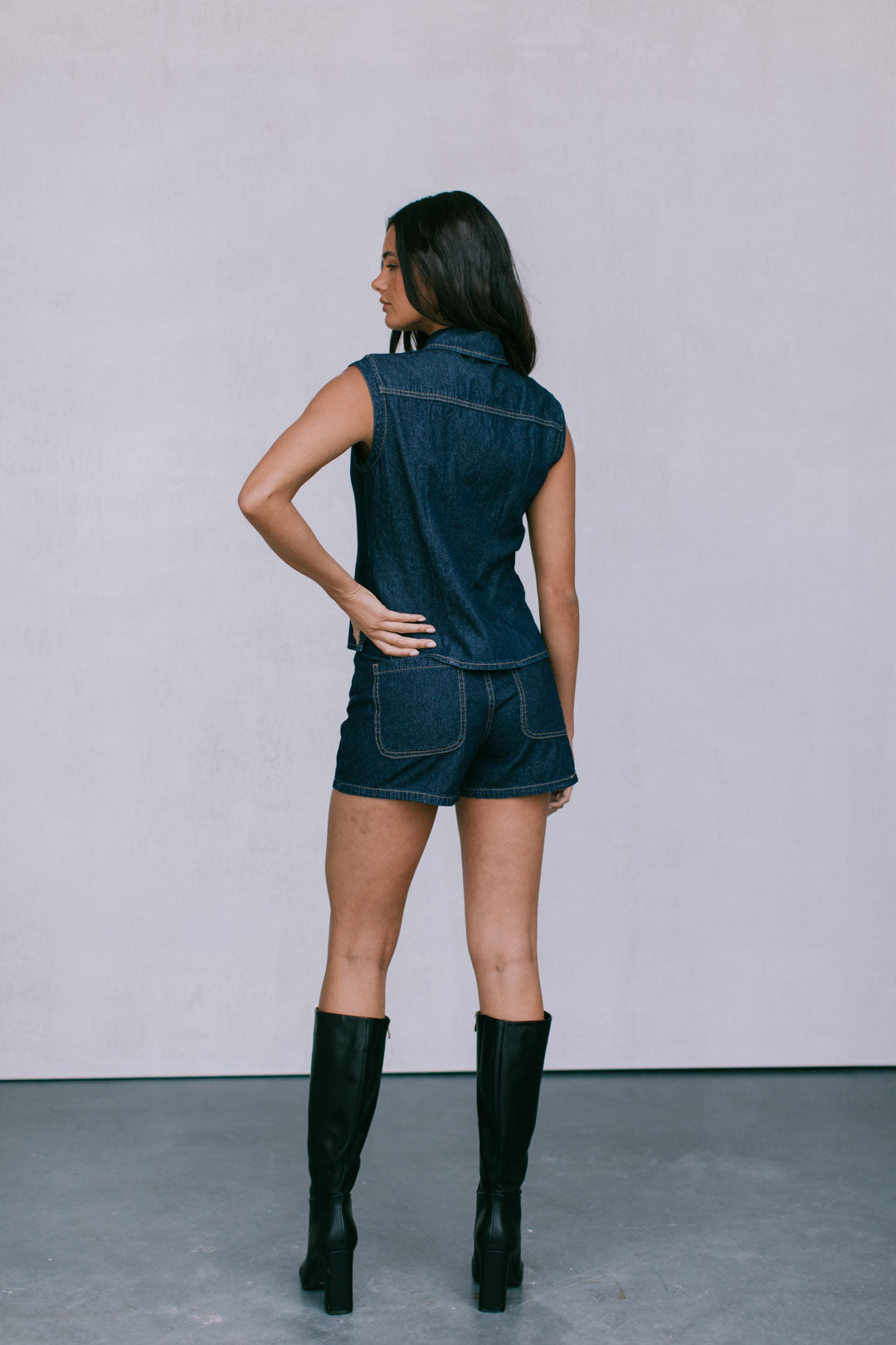 Yasmine Vest Indigo Denim