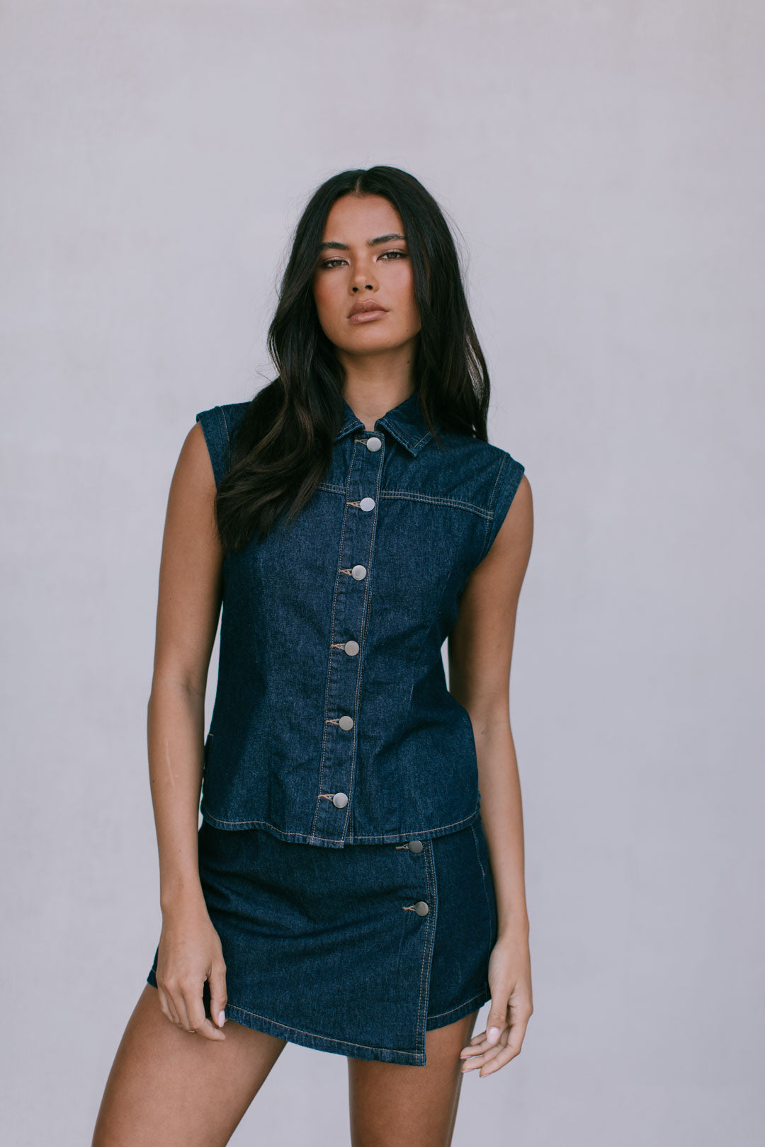 Yasmine Vest - Indigo Denim