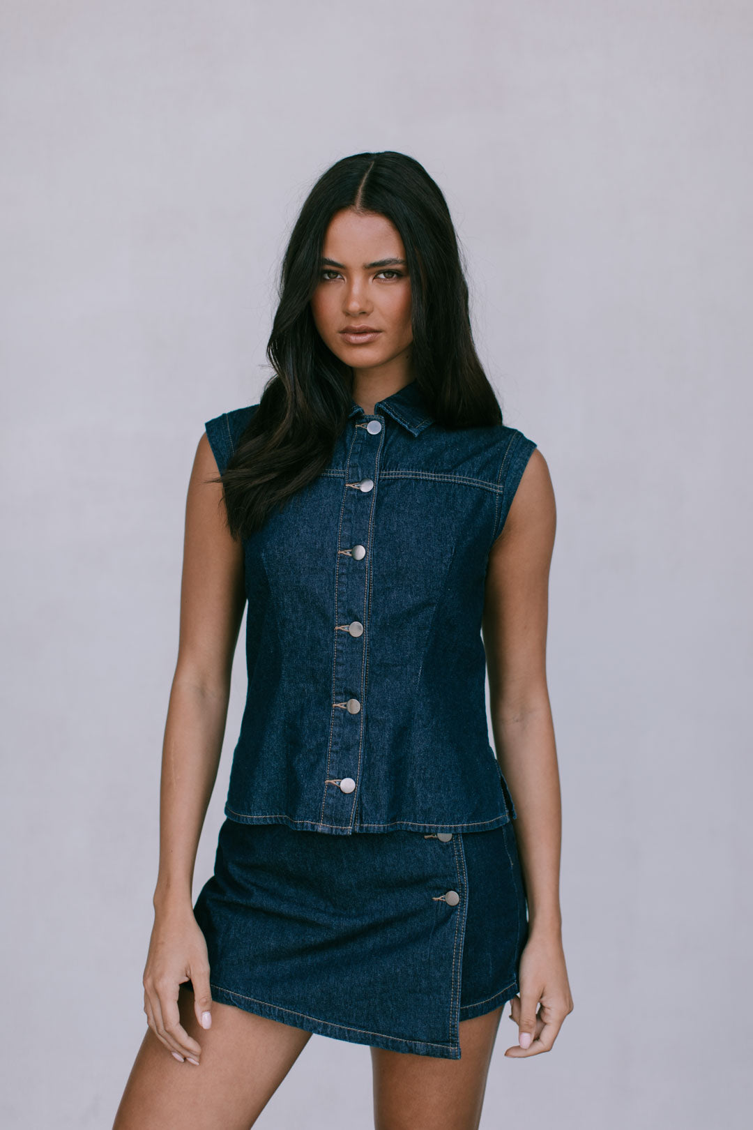 Yasmine Vest - Indigo Denim