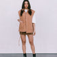 Zeta Quilted Vest - Caramel