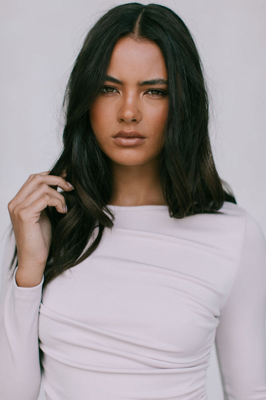 Arilla Long-sleeve Top - Pearl