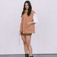 Zeta Quilted Vest - Caramel