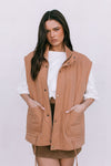 Zeta Quilted Vest - Caramel