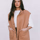 Zeta Quilted Vest - Caramel