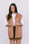 Zeta Quilted Vest - Caramel