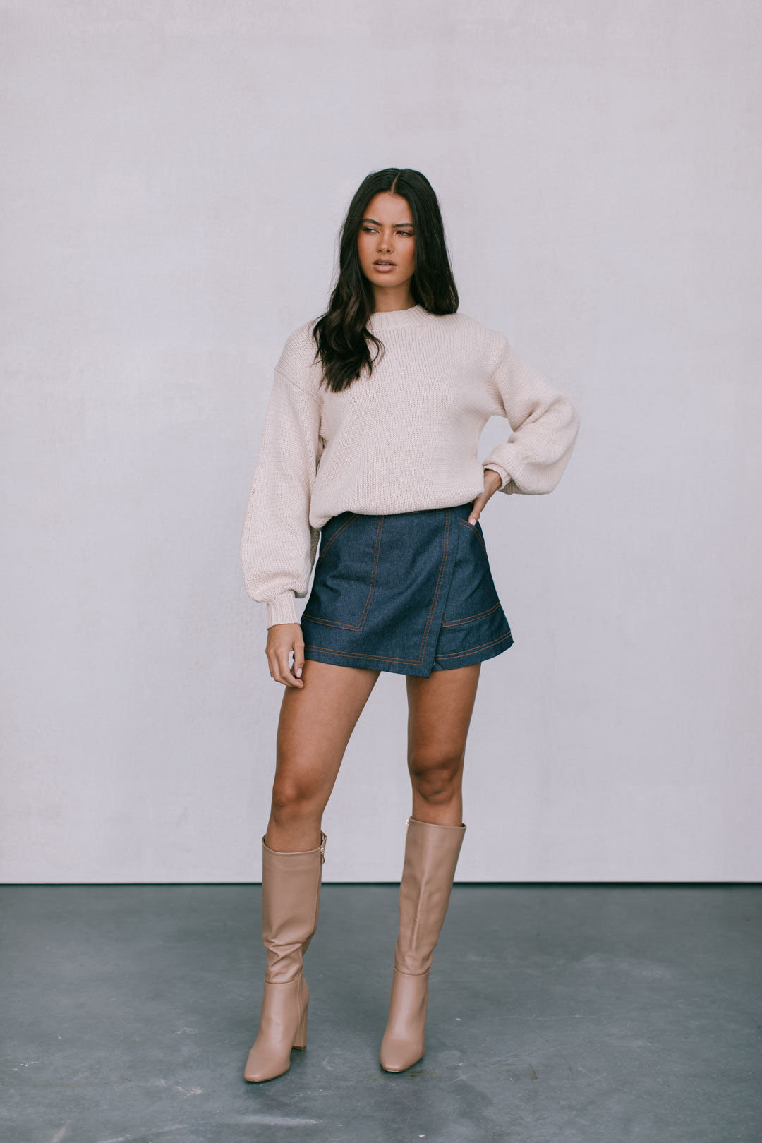 Wallin Skort Navy Denim