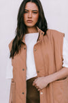 Zeta Quilted Vest - Caramel
