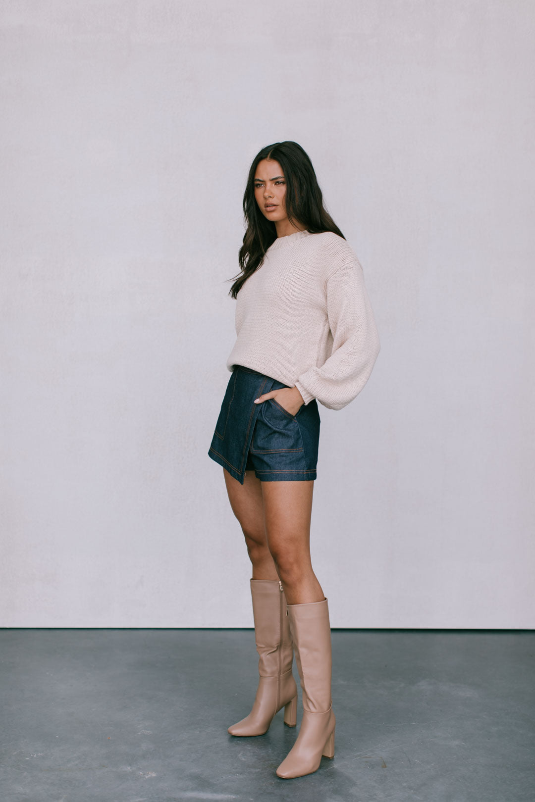 Wallin Skort Navy Denim