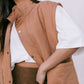 Zeta Quilted Vest - Caramel
