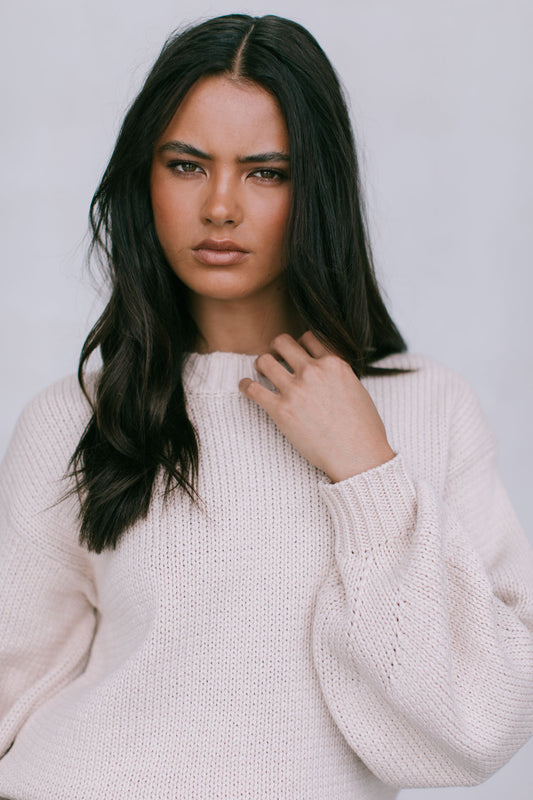 Matteo Knit Jumper - Sand