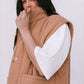 Zeta Quilted Vest - Caramel