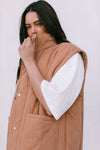 Zeta Quilted Vest - Caramel
