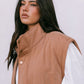 Zeta Quilted Vest - Caramel