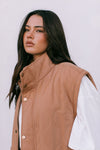 Zeta Quilted Vest - Caramel
