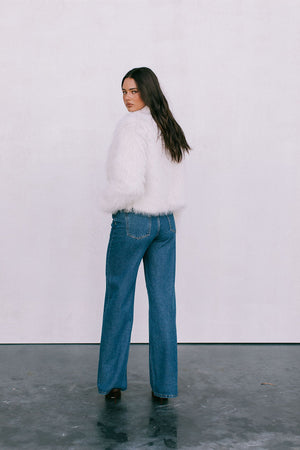 Delilah Faux Fur Jacket - Cream