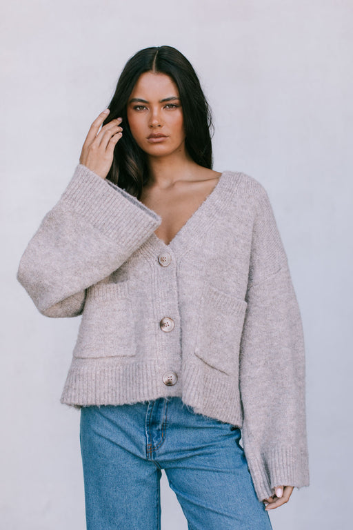 Demi Cardigan - Mushroom