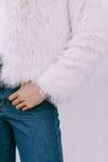 Delilah Faux Fur Jacket - Cream