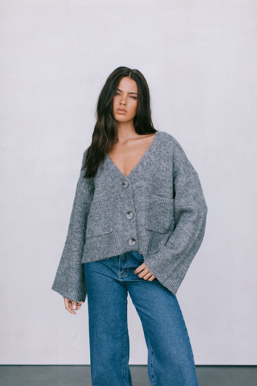 Imogen Cardigan - Charcoal Marle