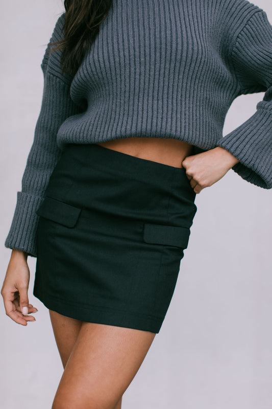 Basilio Mini Skirt - Black