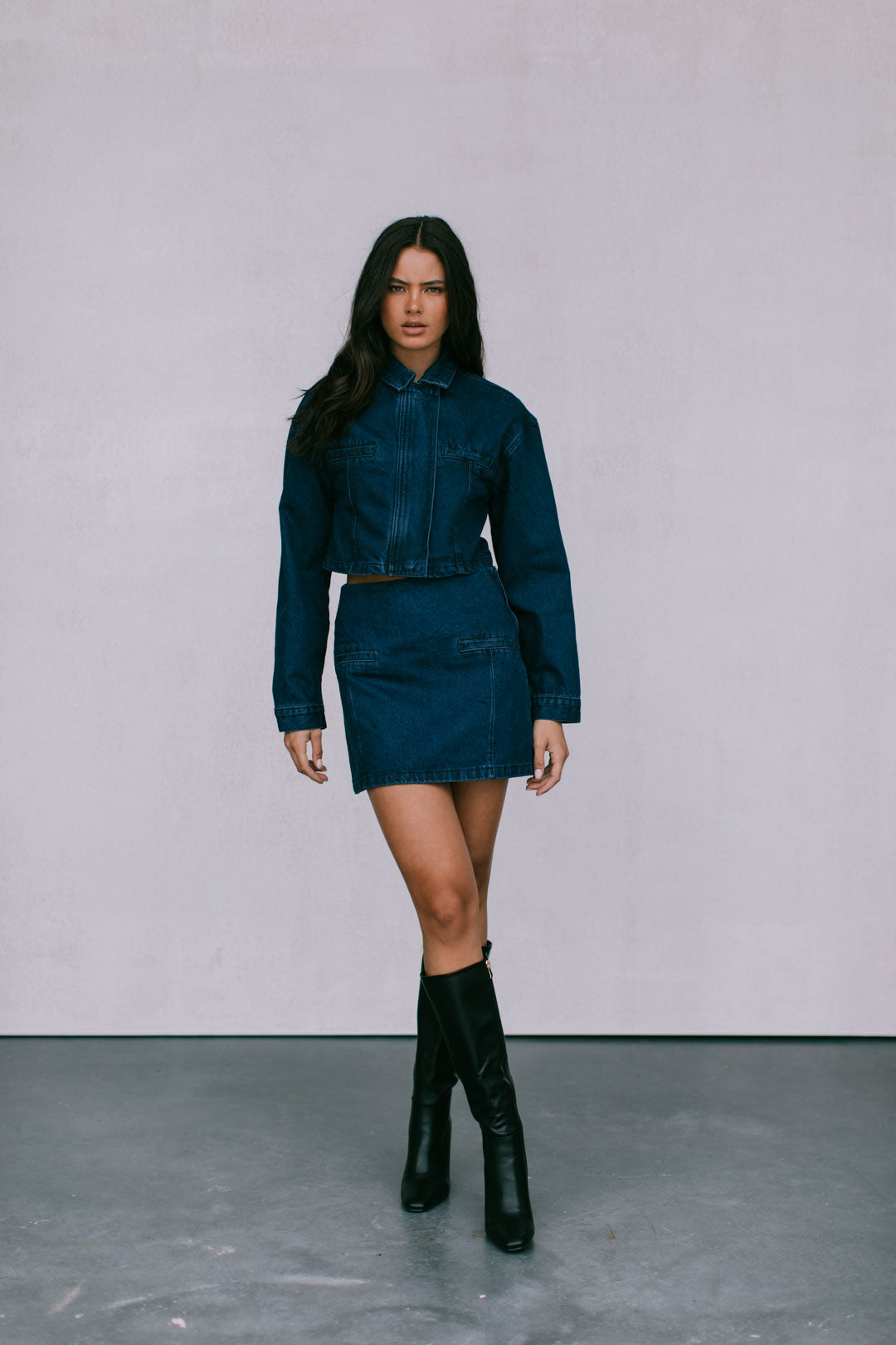 Harlan Mini Skirt Dark Indigo