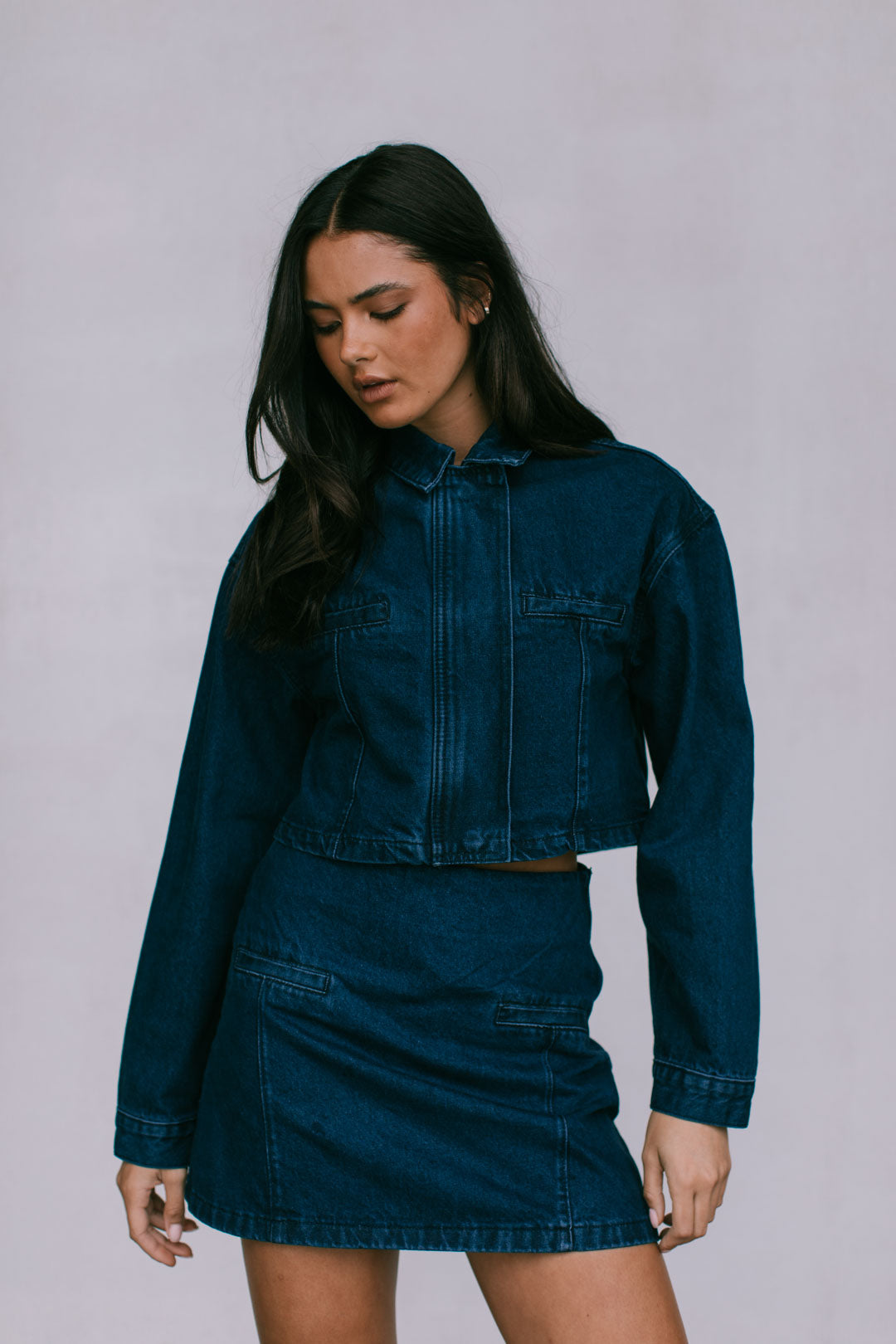 Harlan Mini Skirt Dark Indigo