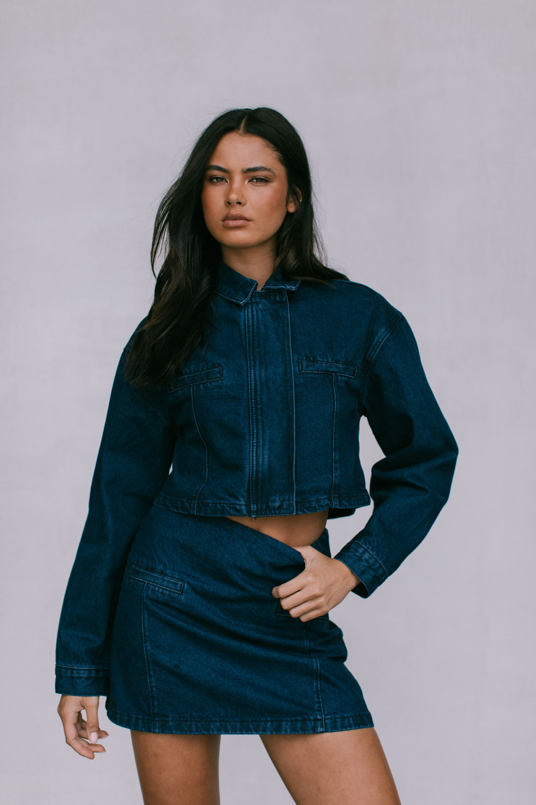 Harlan Mini Skirt Dark Indigo