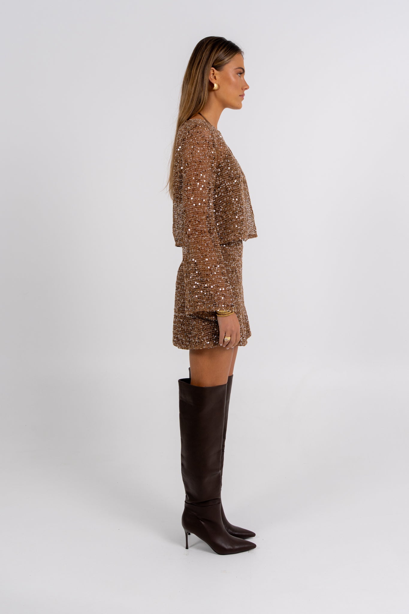 Gitty Sequin Set Mocha