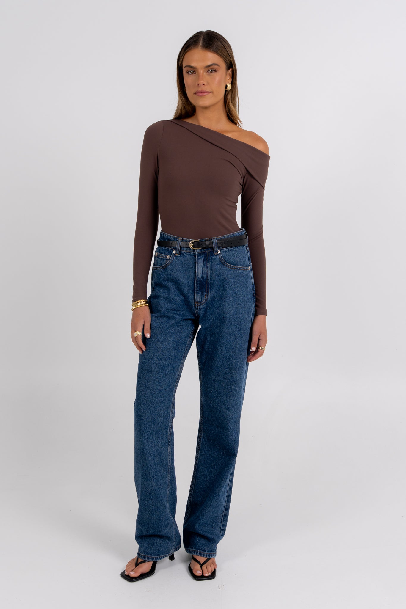 PRE ORDER Juliette Long Sleeve Bodysuit Chocolate