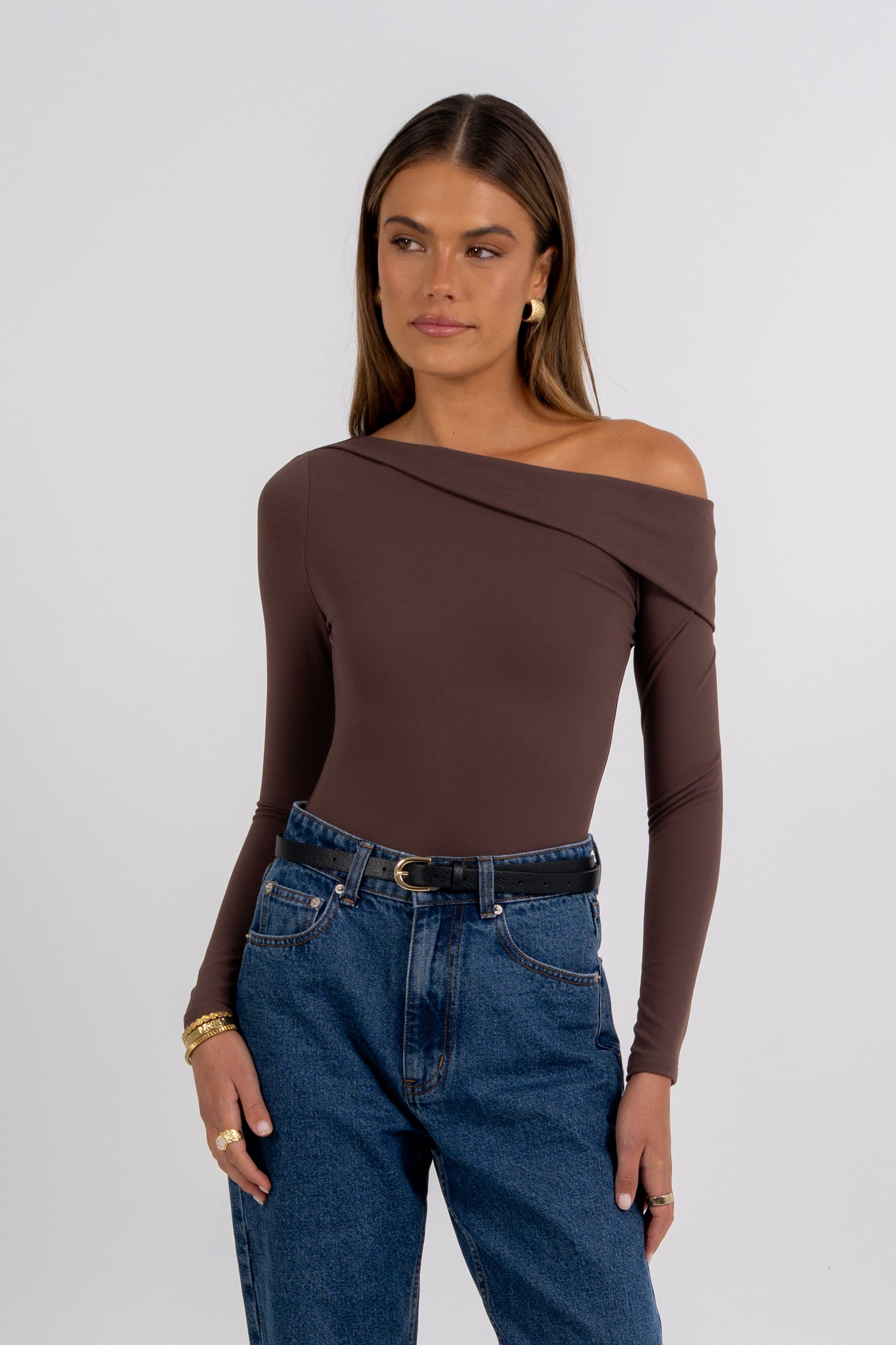 PRE ORDER Juliette Long Sleeve Bodysuit Chocolate