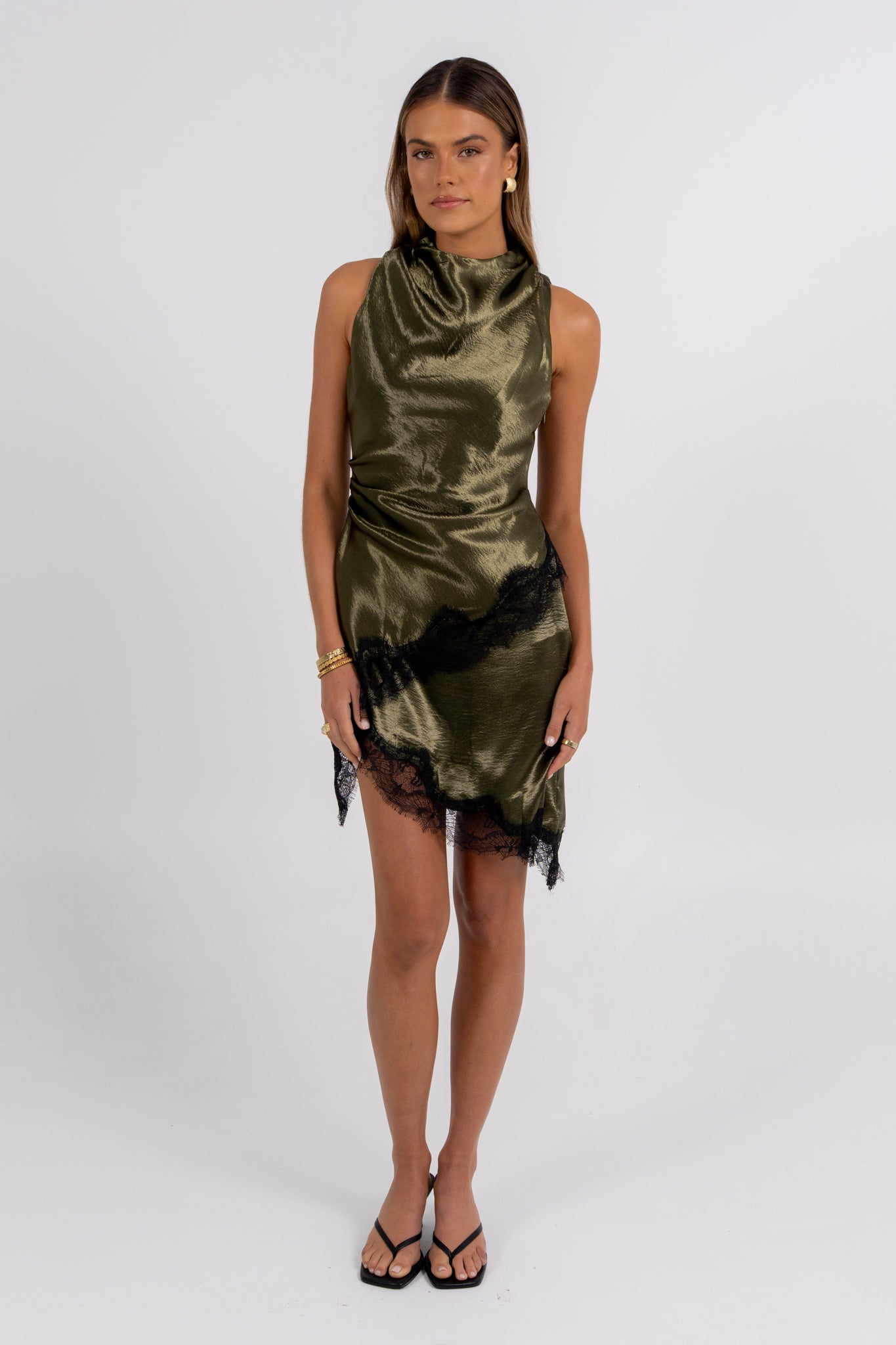 Goldie Mini Dress Khaki